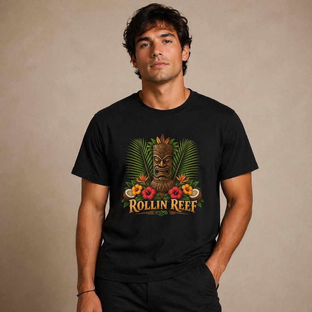 Tiki Bar Tee, Retro Island Summer Shirt, Island Tiki Shirt